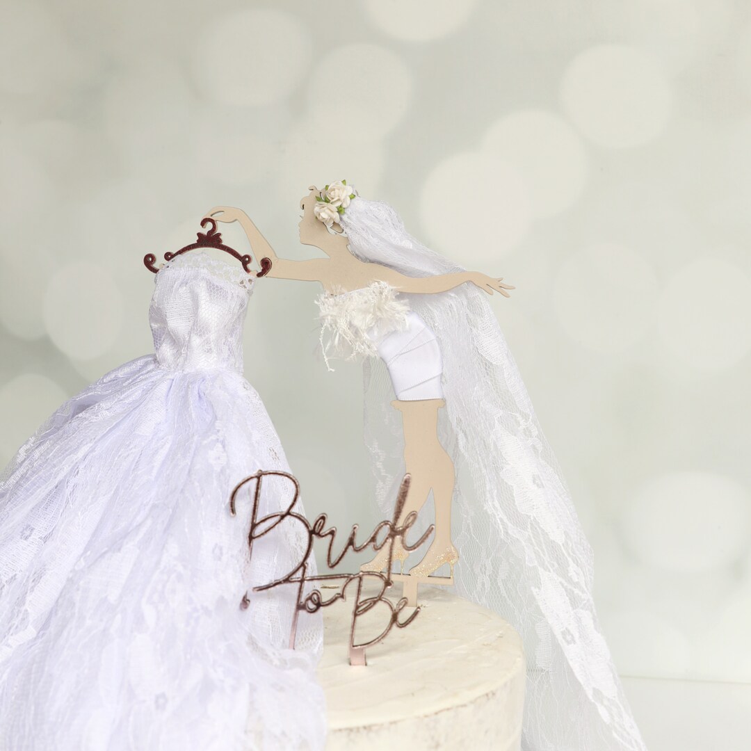 Bridal Shower Cake Topper, Unique Bride To Be Gift Or Decorations, Happily Ever After Hen Party Wedding Dress | MakerPlace by Michaels Bridal Shower Cake Topper, Unique Bride To Be Gift Or Decorations, Happily Ever After Hen Party Wedding Dress | MakerPlace by Michaels